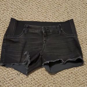 Isabel Maternity Inset Panel Midi Jean Shorts